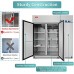 3 Door Commercial Freezer, WESTLAKE WK-72F 72" W Reach in Upright Freezer 54 Cu.ft for Restaurant, Bar, Shop, etc