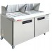 Sandwich Prep Table Refrigerator, WESTLAKE WKSR-60BM 2 Door 60" Mega Top Salad Sandwich Prep Table with 24 Pans