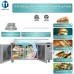 Sandwich Prep Table Refrigerator, WESTLAKE WKSR-72BM 3 Door 72" Mega Top Salad Sandwich Prep Table with 30 Pans