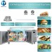 Sandwich Prep Table Refrigerator, WESTLAKE WKSR-72BM 3 Door 72" Mega Top Salad Sandwich Prep Table with 30 Pans