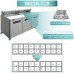 Sandwich Prep Table Refrigerator, WESTLAKE WKSR-72B 3 Door 72" Salad Sandwich Prep Table with 20 Pans