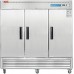 3 Door Commercial Freezer, WESTLAKE WKF-82B 82" W Reach in Upright Freezer 72 Cu.ft for Restaurant, Bar, Shop, etc