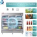 WESTLAKE 82 W Commercial Display 3 Glass Door Refrigerator Merchandiser 3 Section Stainless Steel Reach-in Glass Door Upright Fan Cooling 72 Cu.ft Cooler for Restaurant, Bar, Shop, etc