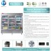 WESTLAKE 82 W Commercial Display 3 Glass Door Refrigerator Merchandiser 3 Section Stainless Steel Reach-in Glass Door Upright Fan Cooling 72 Cu.ft Cooler for Restaurant, Bar, Shop, etc