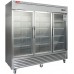 WESTLAKE 82 W Commercial Display 3 Glass Door Refrigerator Merchandiser 3 Section Stainless Steel Reach-in Glass Door Upright Fan Cooling 72 Cu.ft Cooler for Restaurant, Bar, Shop, etc