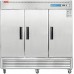 3 Door Commercial Refrigerator, WESTLAKE WKR-82B 82 W Reach in Fridge 72 Cu.ft Upright Cooler for Restaurant, Bar, Shop, etc