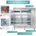 3 Door Commercial Refrigerator, WESTLAKE WKR-82B 82 W Reach in Fridge 72 Cu.ft Upright Cooler for Restaurant, Bar, Shop, etc