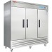 3 Door Commercial Refrigerator, WESTLAKE WKR-82B 82 W Reach in Fridge 72 Cu.ft Upright Cooler for Restaurant, Bar, Shop, etc