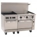 Wolf C60SS-4B36G_NAT Natural Gas 60 Challenger XL Series Manual Range with 4 Burners, 36 Right Side Griddle, and 2 Standard Ovens - 238,000 BTU