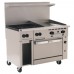 Wolf C48S-4B24G_NAT Natural Gas 48 Challenger XL Series Manual Range with 4 Burners, 24 Right Side Griddle and Standard Oven - 195,000 BTU