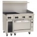 Wolf C48C-4B24G_LP Liquid Propane 48 Challenger XL Series Range with 4 Burners, 24 Right Side Griddle and Convection Oven - 195,000 BTU
