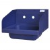BK Resources APHS-W1410-SSB Antimicrobial Hand Sink With (2) Side Splashes 14 Wide X 10 Front-to-back X 5 Deep Bowl