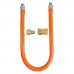 BK Resources BKG-GHC-7524-QD-PT Gas Hose Quick Disconnect Connection Kit Includes 24 Long X 3/4 I.D. Stainless Steel Hose With Radial Wrap & Protective Translucent Coating