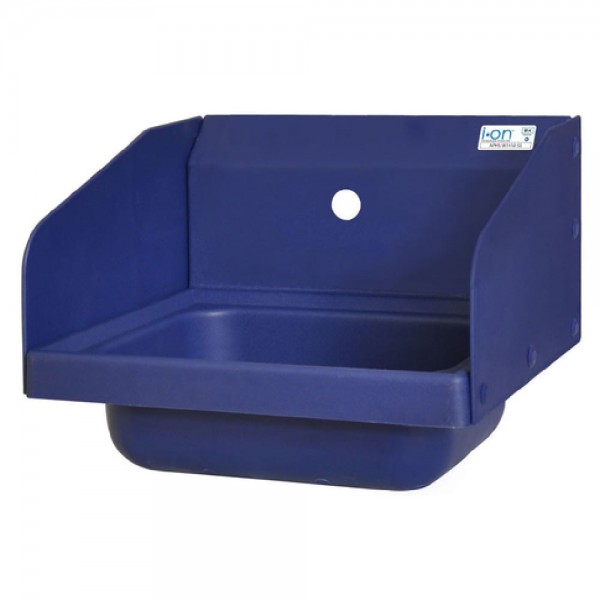 BK Resources APHS-W1410-1SSB Antimicrobial Hand Sink With (2) Side Splashes 14 Wide X 10 Front-to-back X 5 Deep Bowl BK Resources APHS-W1410-1SSB Antimicrobial Hand Sink With (2) Side Splashes 14 Wide X 10 Front-to-back X 5 Deep Bowl
