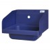 BK Resources APHS-W1410-1SSB Antimicrobial Hand Sink With (2) Side Splashes 14 Wide X 10 Front-to-back X 5 Deep Bowl BK Resources APHS-W1410-1SSB Antimicrobial Hand Sink With (2) Side Splashes 14 Wide X 10 Front-to-back X 5 Deep Bowl