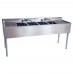 BK Resources UB4-18-472TS Slim-Line Underbar Sink Four Compartment 72”W X 18-1/4D X 32-1/2H Overall Size