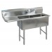 BK Resources BKS6-2-1620-14-18LS Sink Two Compartment 54-3/16W X 25-1/2D X 44-1/16H Overall Size
