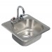 BK Resources BK-DIS-1515-P-G Drop-In Sink One Compartment 15W X 15D X 5-3/4H Overall Size