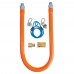 BK Resources BKG-GHC-10024-SCK2 Gas Hose Connection Kit # 2 Includes 24 Long X 1 I.D. Stainless Steel Hose With Radial Wrap & Protective Translucent Coating