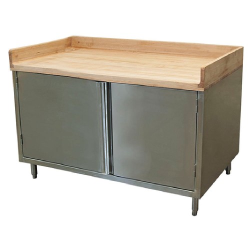 BK Resources CMBT3648H Chef Table Base With Hinged Doors 48"W