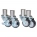 BK Resources 3SBR-BKDC-4 Caster Kit Includes (4) 3 Diameter Casters Fits Any Cabinet Base Work Table