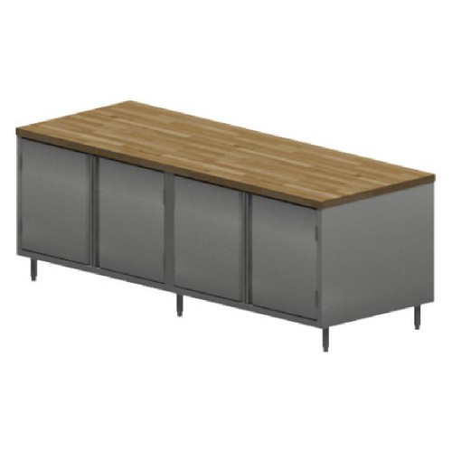 BK Resources CMT3696H Chef Table Base With Hinged Doors 96"W X