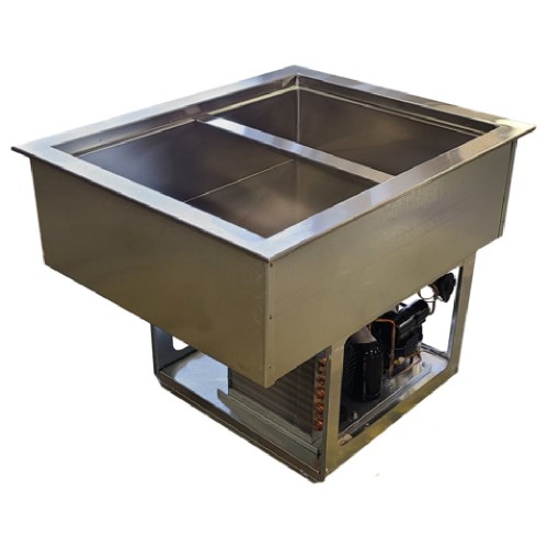 Insert Dropin Pan Rails BK Resources E-CP1-2 Drop-In Cold Food Well (2) Wells 1