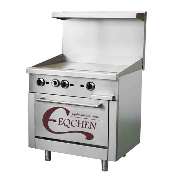 Eqchen Liquid Propane 36 Range with 36 Griddle and 1 Standard Oven - 90,000 BTU