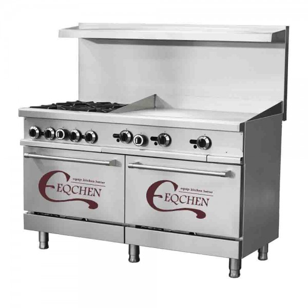 4 Burner Gas Stove, 60 Propane Gas Range with 36 Right Griddle