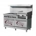 Eqchen Natural Gas 6 Burner 60 Range with 24 Griddle/Broiler and 2 Standard Ovens - 276,000 BTU