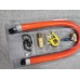 Eqchen 36 Mobile Gas Connector Hose Kit with 2 Elbows, Full Port Valve, Restraining Device, and Quick Disconnect - 3/4