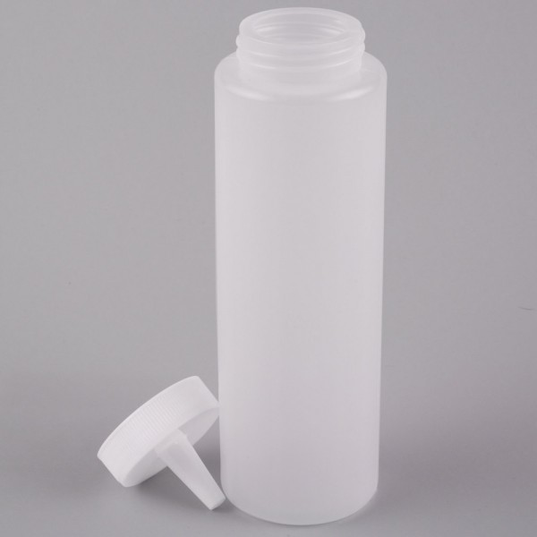 Choice 8 oz. Clear Squeeze Bottle - 6/Pack