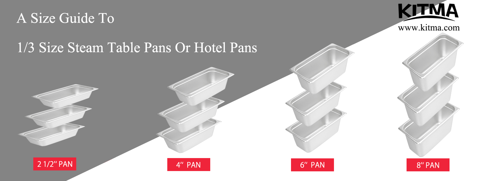 1/3 Size Steam Table Pans or Hotel Pans